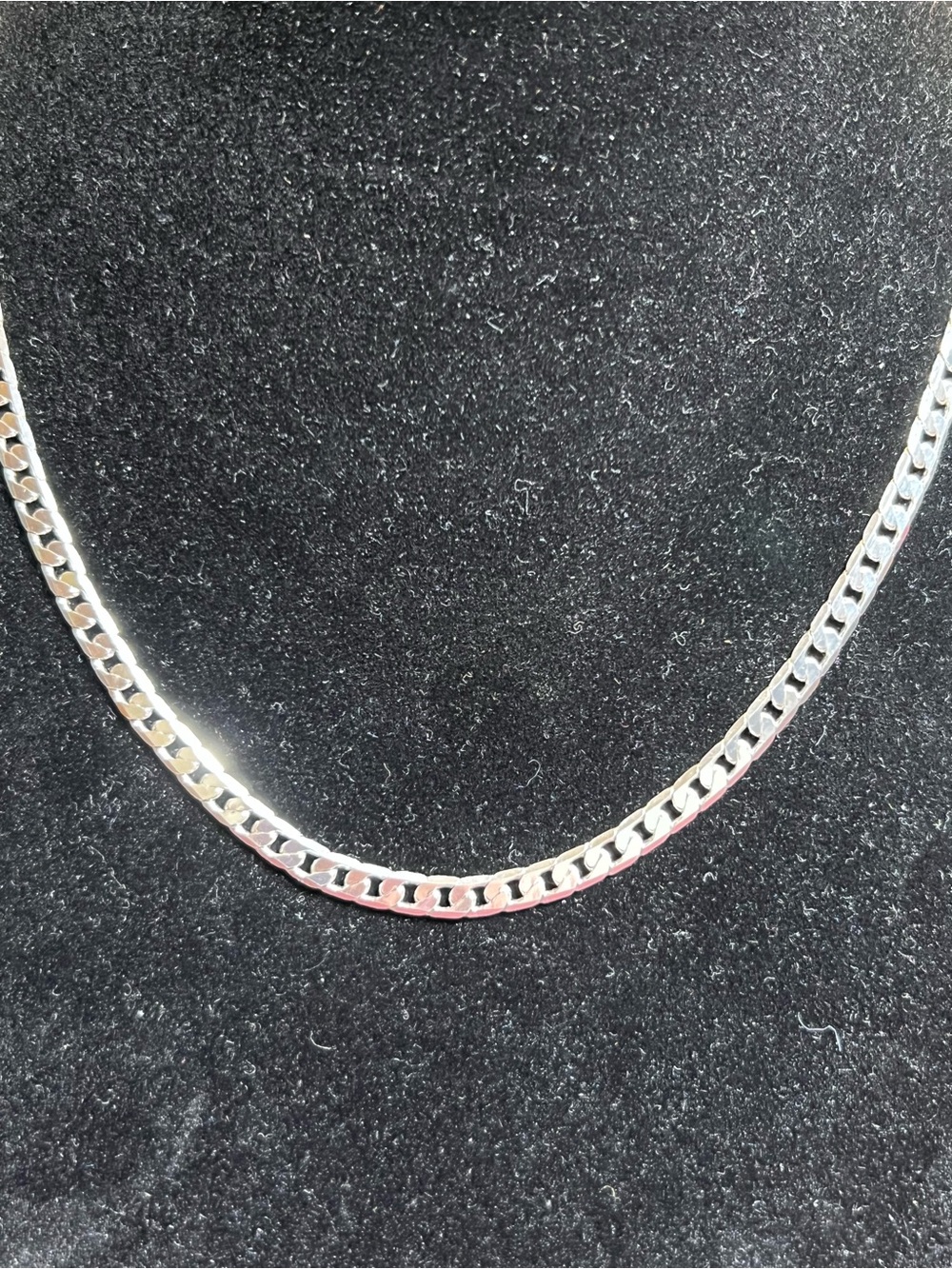 NWT Silver Women’s Flat Curb Chain Necklace with extender